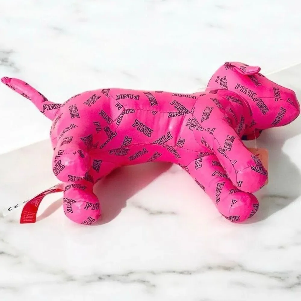 NWT Vintage RARE! Victoria's Secret PINK Jumbo Huge Giant 14” Pink Signature DOG